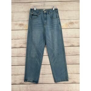 DropN Clothing Skate Surf Straight Leg Jeans Mens 30 Blue Medium Wash Denim